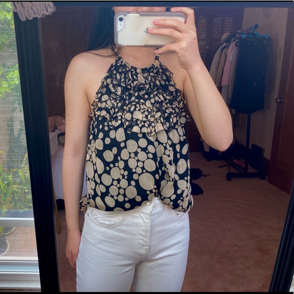 Flowy patterned halter top